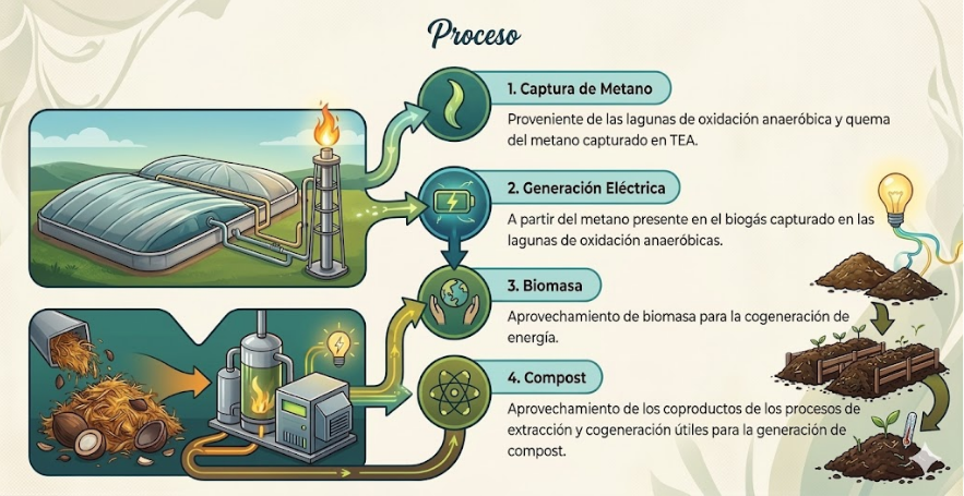 Proceso de reducción de gases de efecto invernadero